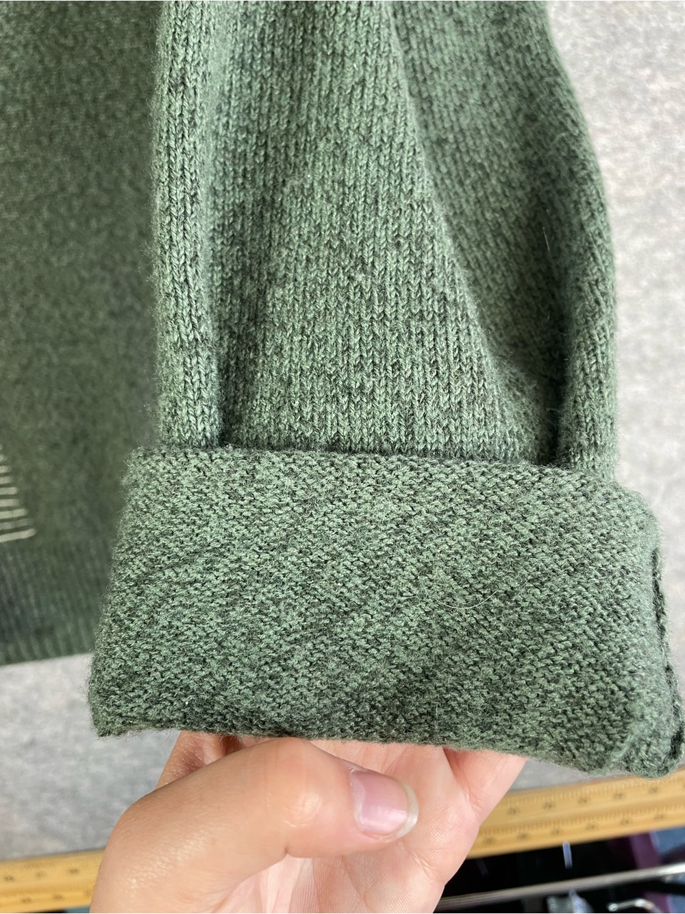 Vintage Arnold Palmer Wool Blend Golf Sweater Green Large V Neck Grandpa Core - Picture 9 of 14